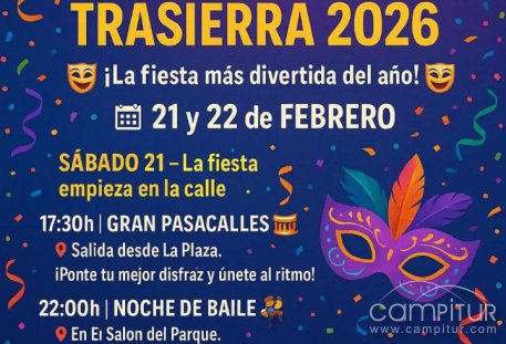 Trasierra se viste de Carnaval los días 21 y 22 de febrero con pasacalles, baile y sardinada popular